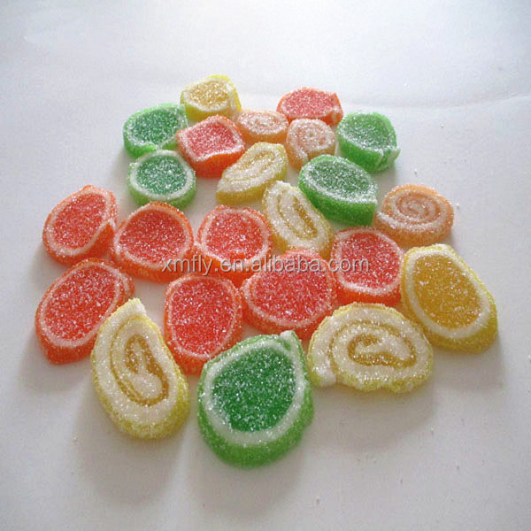 1500g Jar Packing Sugar Coated Vitamins Orange Slices Jelly Candy