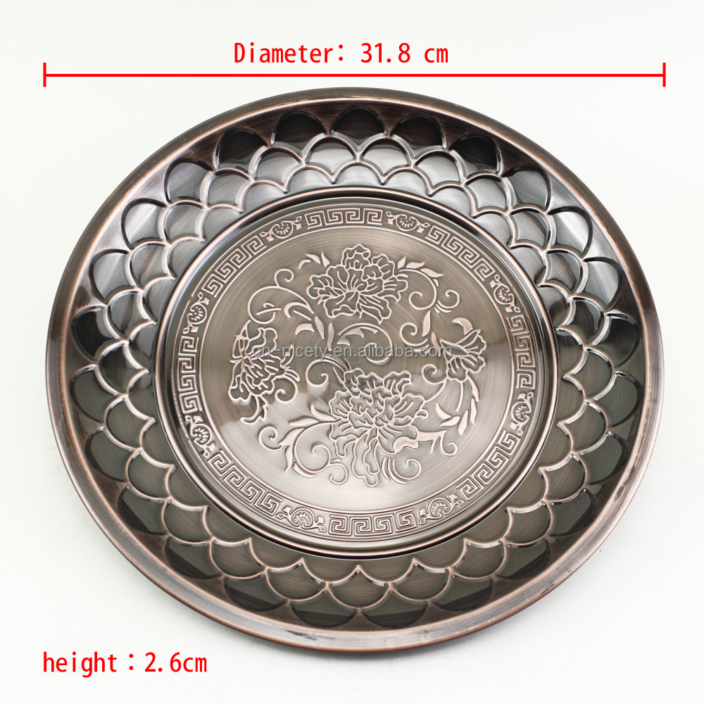 bronzeware,lacquer good quality red bronze metal stainless steel fish scale type