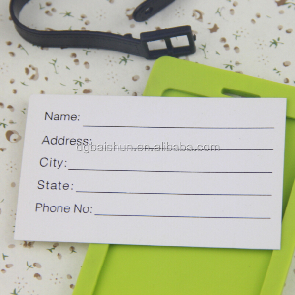 custom made soft pvc luggage tag for promotional gift,silicone luggage tag