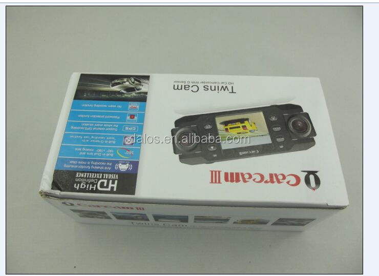 Newest 2 Lens Car Dvr X8000 With Gps Logger,G-sensor,Event Data