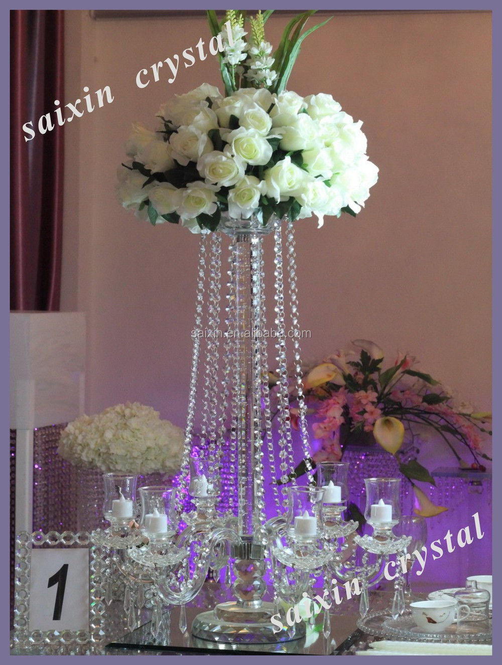 Crystal Candelabra Wedding Centerpiece And Flower Stand Buy