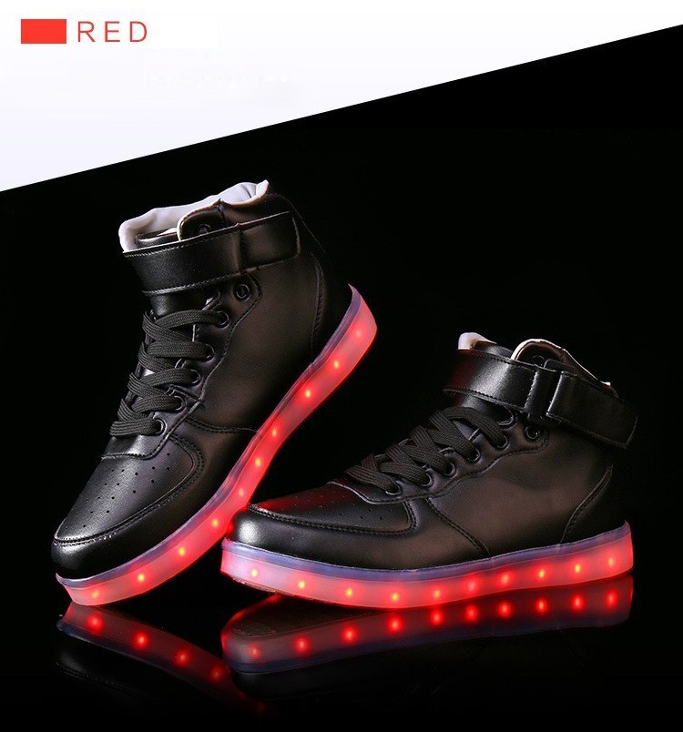 Led靴グローイングファッションライト靴フラットハイトップlumineuse靴仕入れ・メーカー・工場