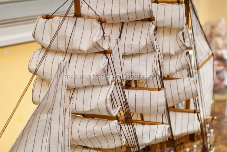 エレガント な木製テーブル装飾彫刻スイープ帆船モデル仕入れ・メーカー・工場
