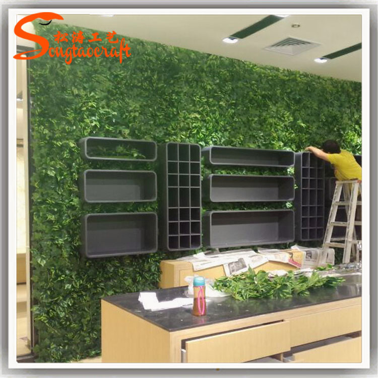 Sale Plastic Made Of Fake Plant Wall Panel Of Artificial Grass