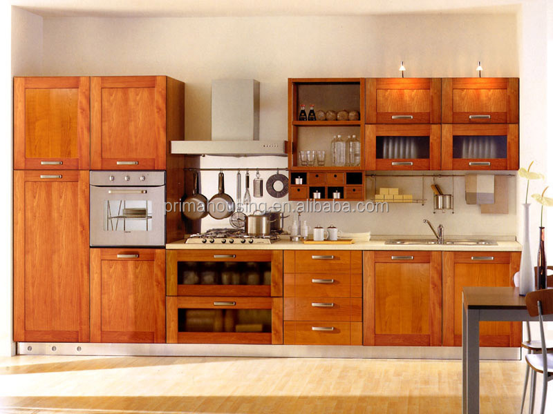 Madera de teca mueble cocina mueble cocina puertas de vidrio ... Puerta panel cristal mueble cocina
