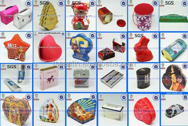 custom shape gift round red wine tin can/box made in China