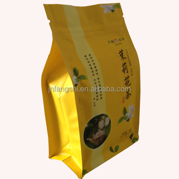 Top quality custom printed back sealed side gusset empty tea bag