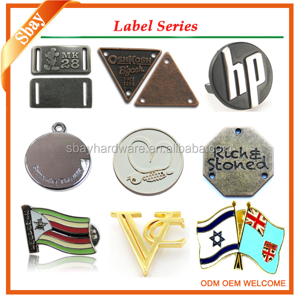 ゴールドのハードウェアカスタム金属のロゴのラベル、 衣類のラベル、 衣服のための金属のロゴ仕入れ・メーカー・工場