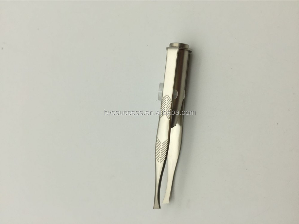 High quality tweezer with ledeyebrow cliptweezer with led light