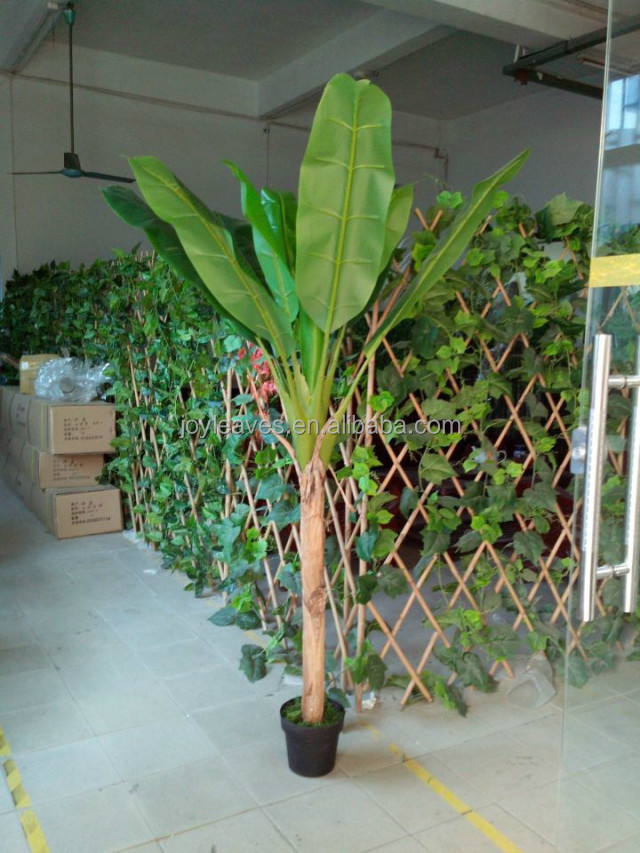 人工バナナの木と人工バナナプラント鉢植えで黒のプランター問屋・仕入れ・卸・卸売り