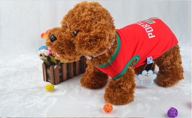 2014年ペットジャージサッカーワールドカップブラジルポルトガルオランダフランスの犬の服問屋・仕入れ・卸・卸売り