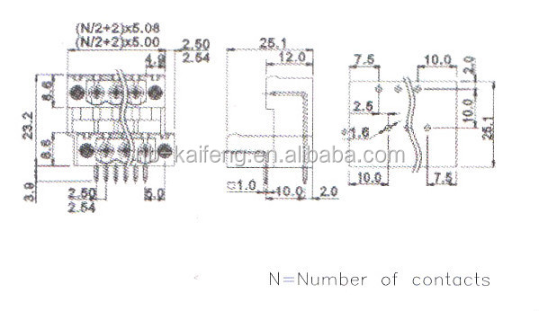 オスメスコネクタを持つ新製品kf12ertm3.50/3.81ピンヘッダ端子ブロック仕入れ・メーカー・工場