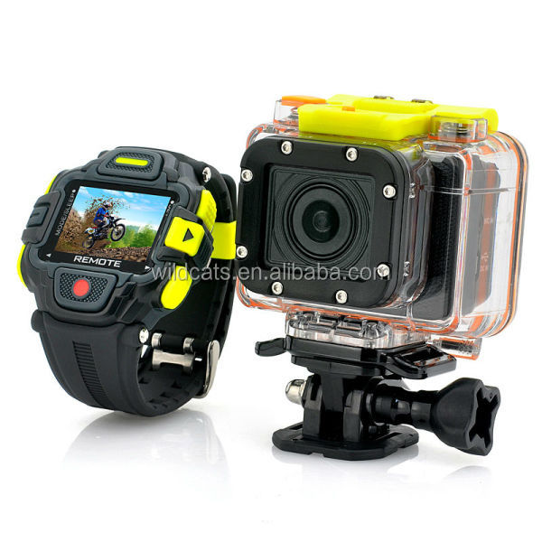 タマゴノキ1080アクションカメラフルhd、 防水スポーツのカメラ60メートルw/時計リモートコントロールgoproヒーロー3vs黒版問屋・仕入れ・卸・卸売り