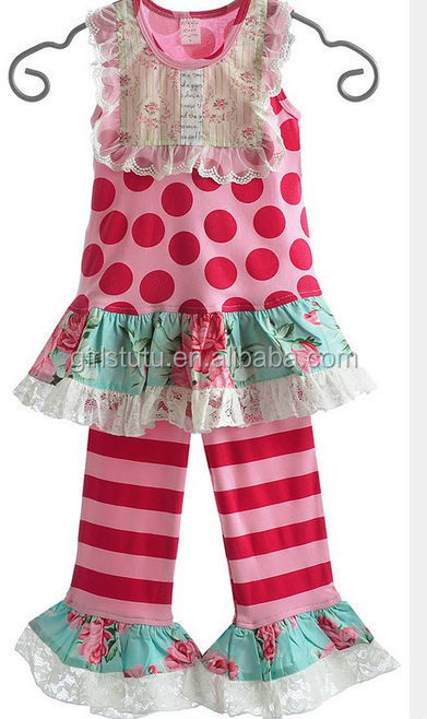 卸売価格2014年persnickety赤ちゃんフロックの設計のための赤のストライプクリスマスパジャマ子供の女の子の服問屋・仕入れ・卸・卸売り