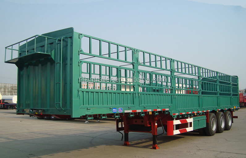 China ISO CCC Approved 3axles Stake truck Semi Trailer For Sale