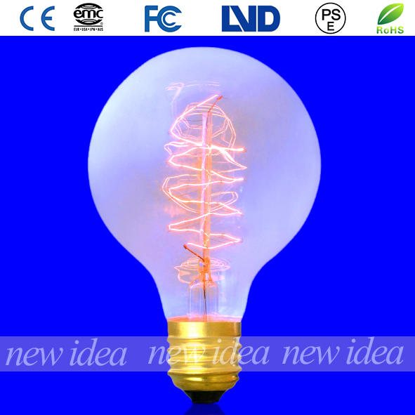 スパイラルフィラメント電球、 ビンテージライトランプ電球g9525w/40w/60w熱い販売仕入れ・メーカー・工場