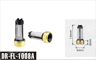 自動車燃料フィルターが付いている黒いdr-fl-1008a、 赤い色、 6*3*14mmサイズの燃料噴射装置フィルタ問屋・仕入れ・卸・卸売り