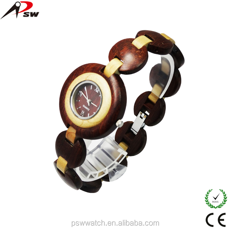 2015 new design Japan quartz wooden watch women bamboo bracelet watch