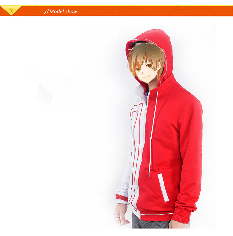 品質のアニメプロジェクトkageroumekakucity木戸俳優コスプレ衣装赤高校パーカーコートパーカージャケットスポーツウェア問屋・仕入れ・卸・卸売り