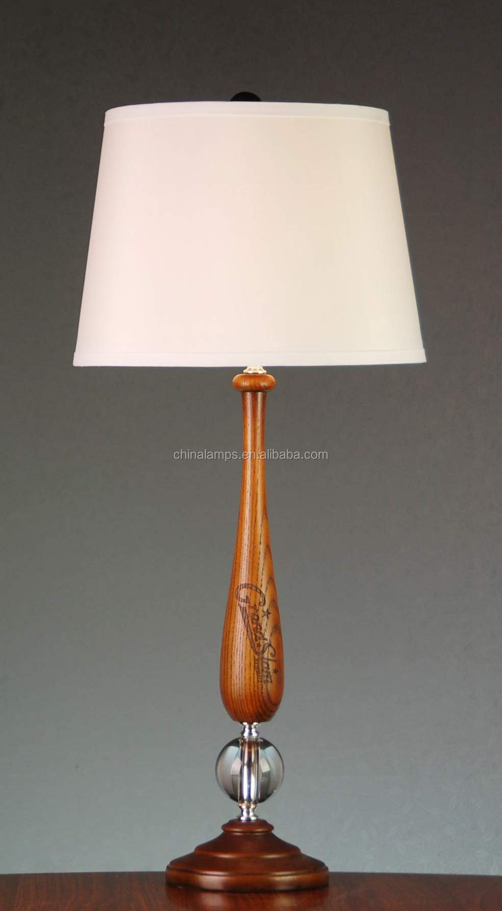 Antieke hotel lamp houten tafel lamp met witte kap voor herberg ...