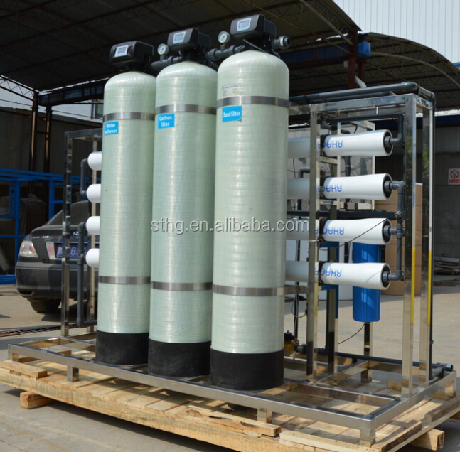 >quartz sand filter-->activated carbon filter-->water softer-->
