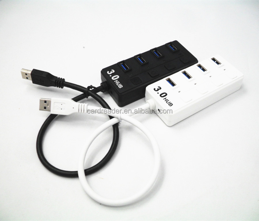 4ポートusbハブ3.0独立したスイッチ& ledライト付き問屋・仕入れ・卸・卸売り