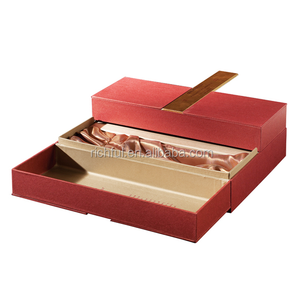 Decorative Square Paper Mooncake Packaging Red Wine Box Offset Printing