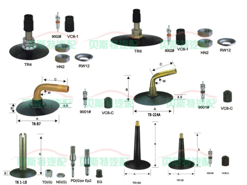 bicycle inner tube valves