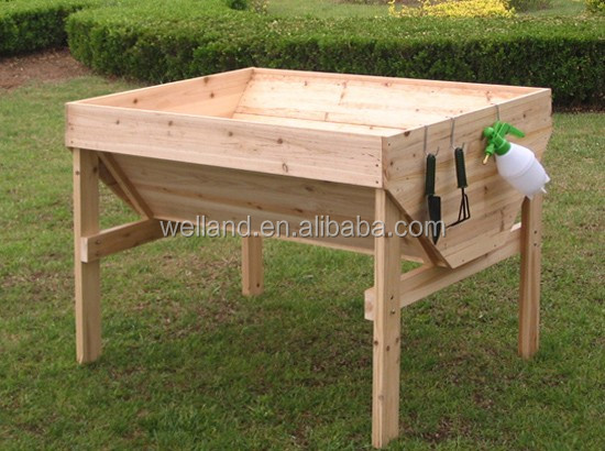 Erhöhte garten bett gemüse pflanzer zedernholz natürliche w ...