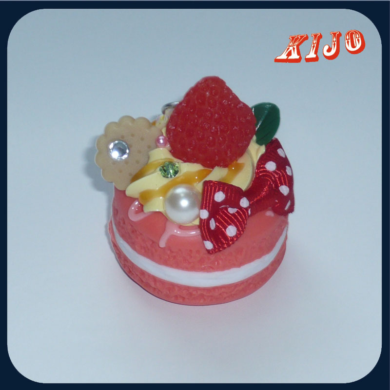Red strawberry macarons model