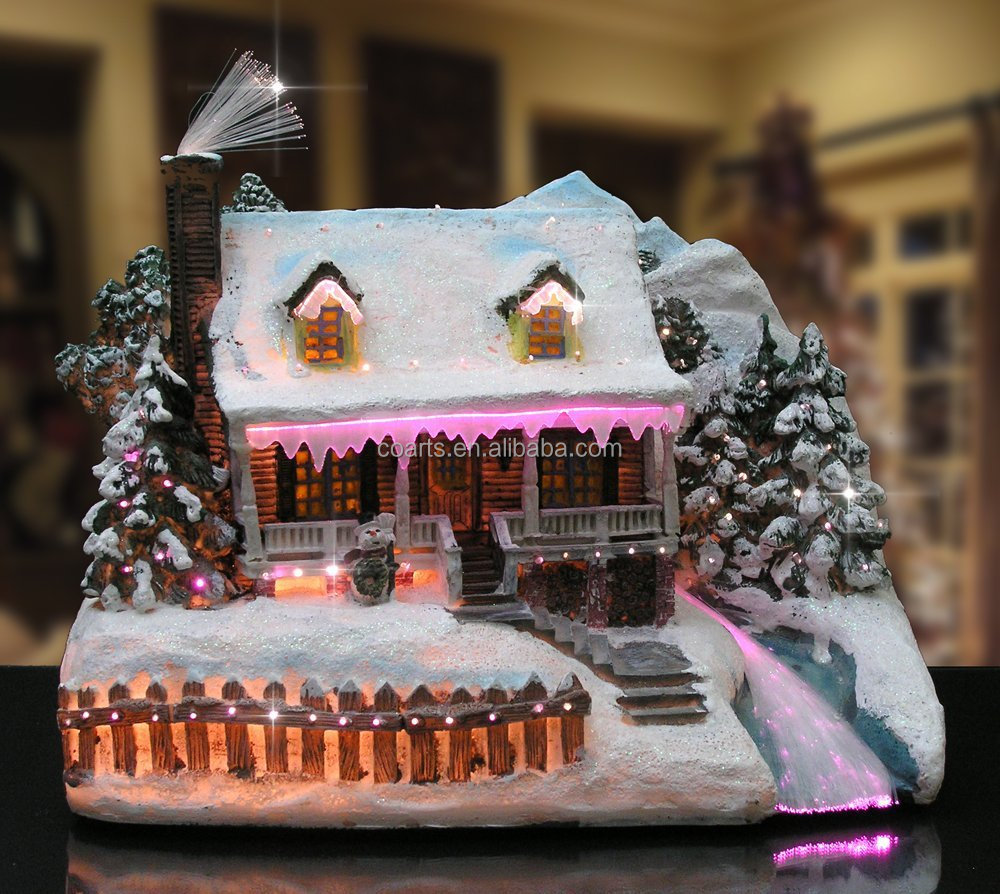 custom resin christmas village scene lighted musical custom resin christmas village scene lighted musical