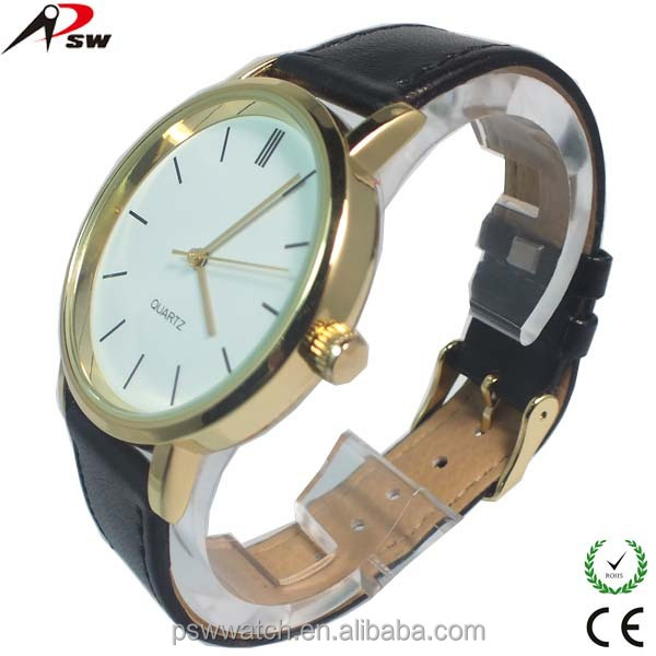 2015 alibaba express genuine leather watch wristwatch for men
