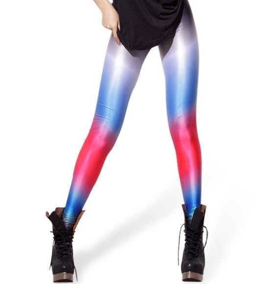Casual Galaxy Rainbow Lollipop Print Leggings Sport Yoga Pants Fitness Dress 