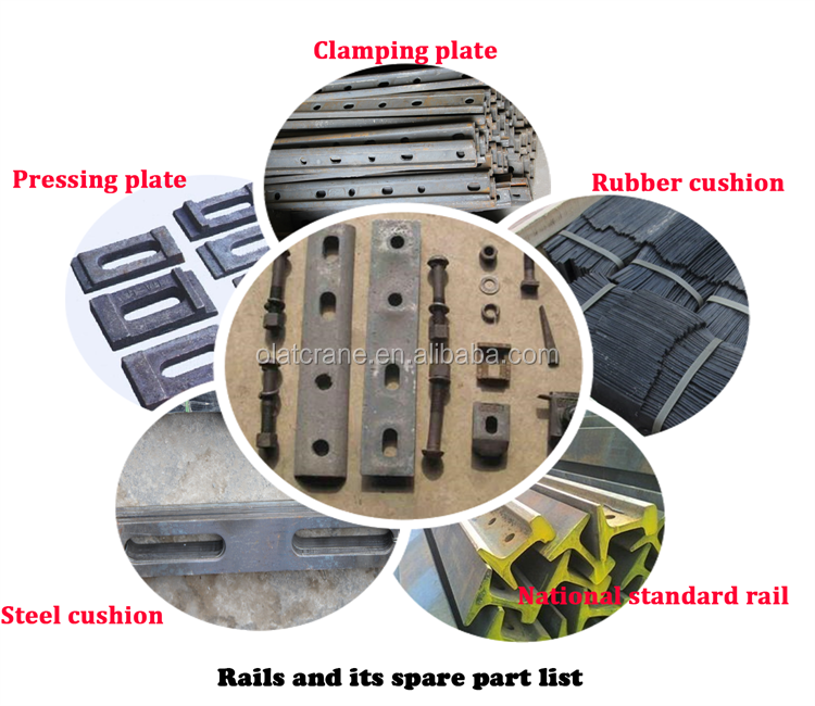 crane rail clamping plate pressing plate steel cushion rubber