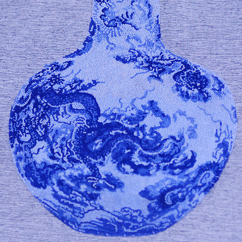 中国手作り青と白の磁器デザインスクエア枕ケースシルク刺繍クッションカバー用ホームデコレーションパーティー仕入れ・メーカー・工場