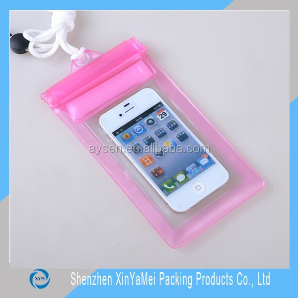 Hot Sale Promotional Clear Plastic PVC/EVA Zipper Pouch For Mobile Phone