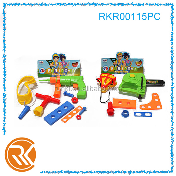 プラスチックの面白い演奏メカニックツールキットのおもちゃプラスチック子どもたちのツール遊びのおもちゃプレイセット問屋・仕入れ・卸・卸売り