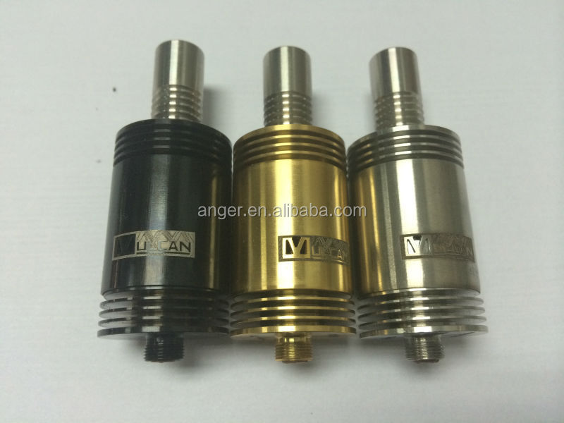 Rebuildable e-cig with high quality Mechanical Vulcan/Mutation X RDA atomizer/vaporizer ss/gold/black/copper