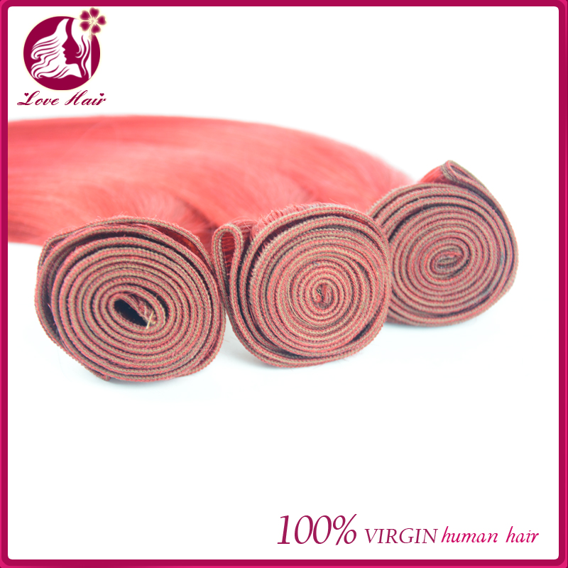 Wholesale Top Quality Malaysian Human Virgin Red Hair Sew In Weave
