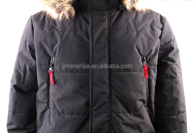 メンズパッド入りの防風暖かいジャケット取り外し可能なフードフェイクファー付き仕入れ・メーカー・工場