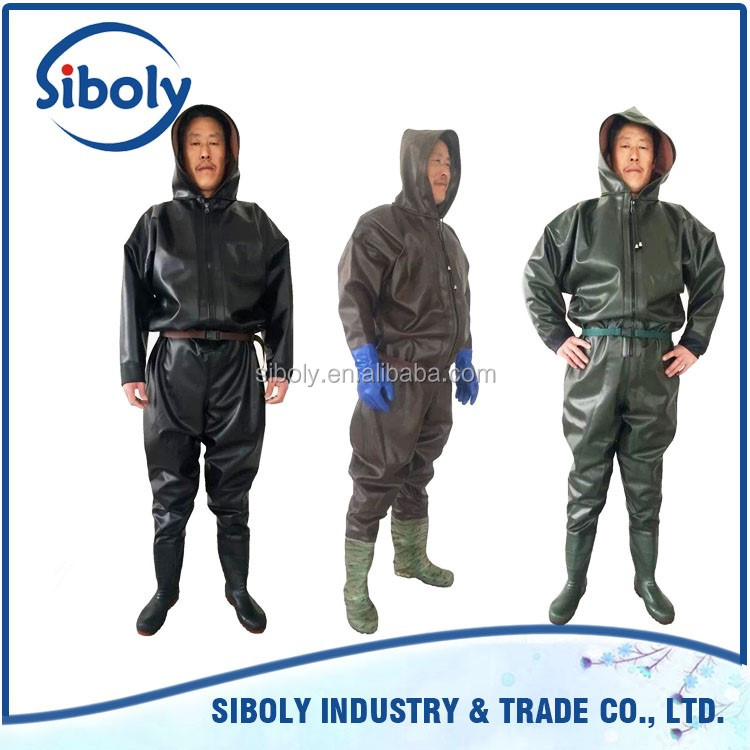100%防水保護から足にネックプラスチックフルボディ男性作業服仕入れ・メーカー・工場
