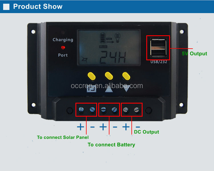 スマート12v24v2014年48vソーラー充電コントローラ大きな液晶ディスプレイ良い価格問屋・仕入れ・卸・卸売り