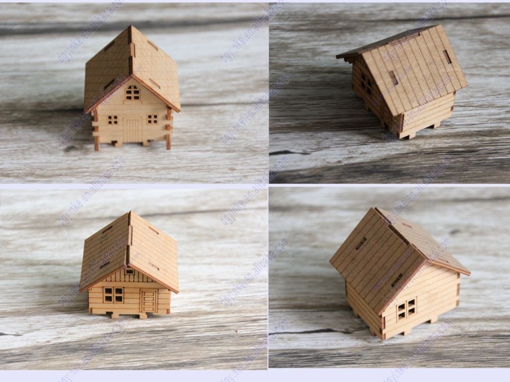 中国の製造元2015卸売diy木造住宅のモデル。 レーザーカット3d木製工芸品仕入れ・メーカー・工場