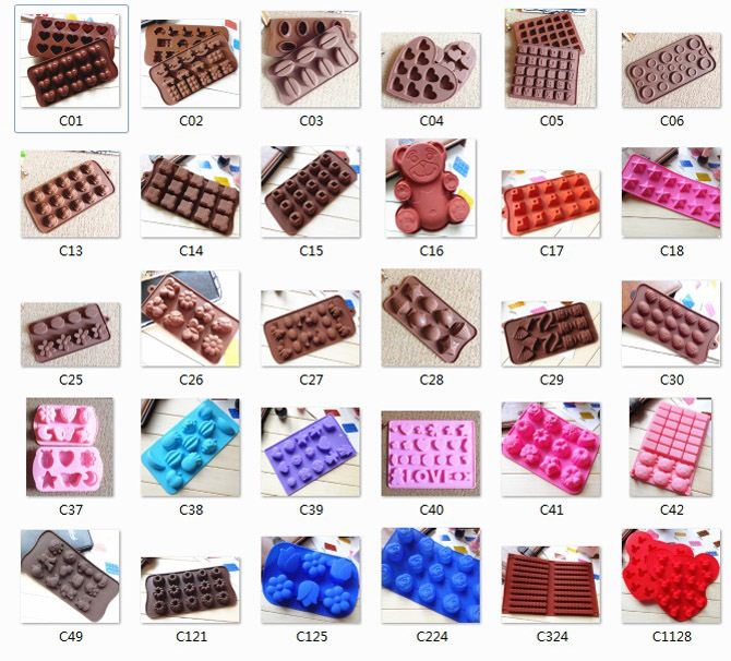 MFG Various shape silicone chocolate molds textured egg shape cake decorate push mold