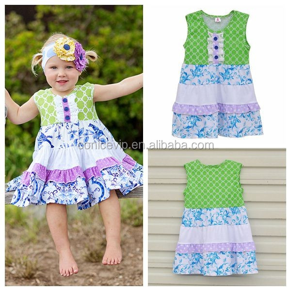 2016幼児ブティック青ドレスレギンス女の子夏の服仕入れ・メーカー・工場
