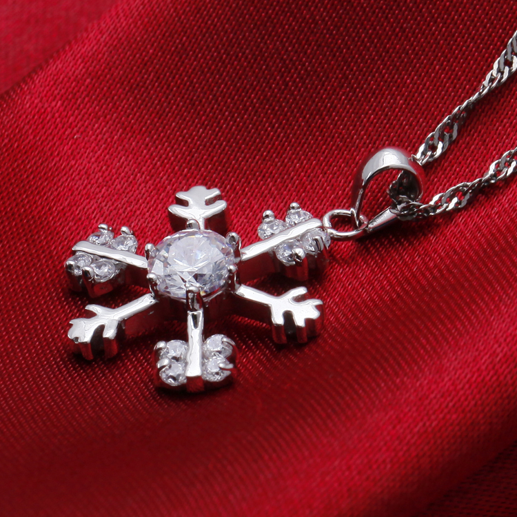 2014 wholesale snow 925シルパージルコニアペンダントロジウムメッキアクセサリージュエリー問屋・仕入れ・卸・卸売り