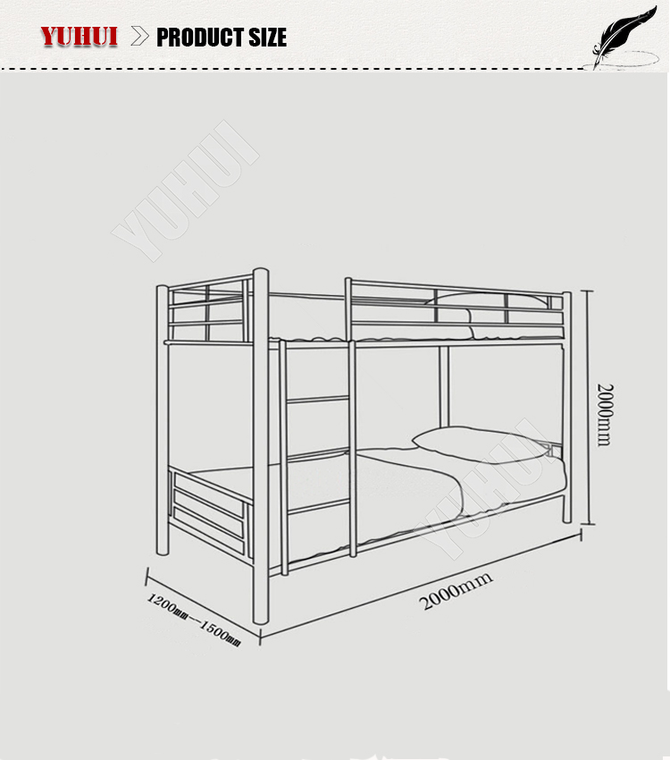 ホステル安い2段ベッド金属の二段ベッド販売のための寮のベッド仕入れ・メーカー・工場