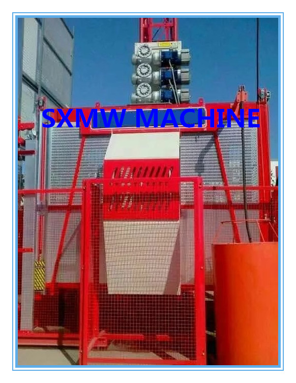 建設リフター sxmw ブランド 2 トン ダブル ケージ建設ホイスト用建物仕入れ・メーカー・工場