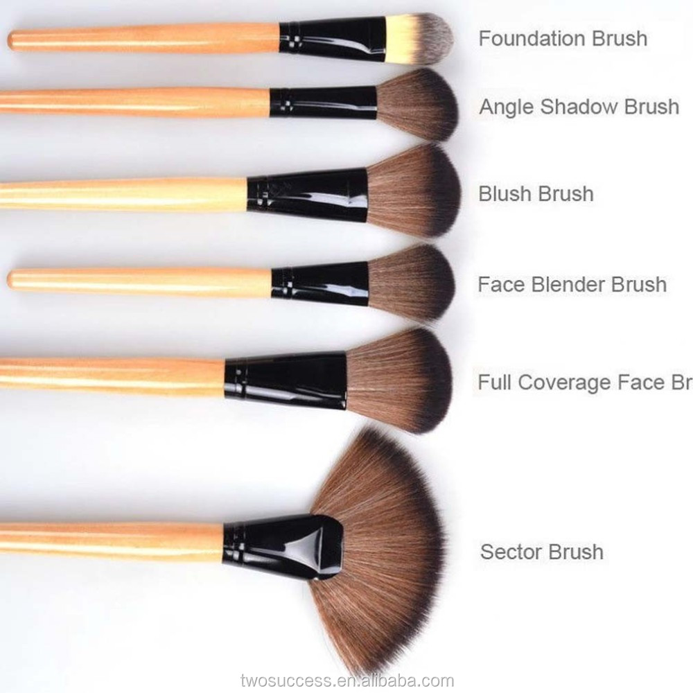 NEW Pro 24 Pcs Makeup Brush Cosmetic Tool Kit Eyeshadow Powder Brush Set + Case