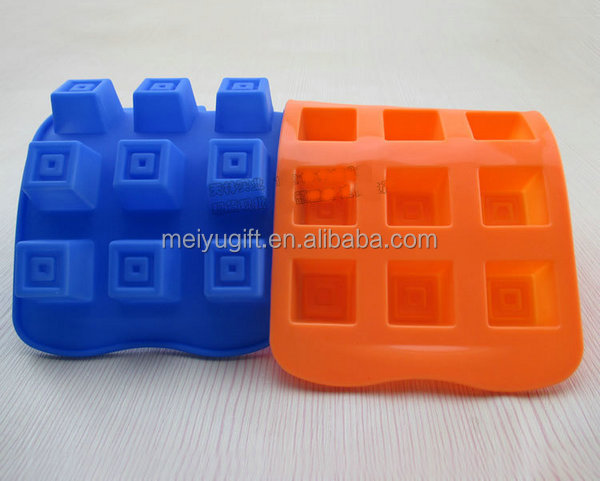 簡単にきれいなdiyアイストレー四角/シリコンアイスカップトレイのための正方形の形状問屋・仕入れ・卸・卸売り